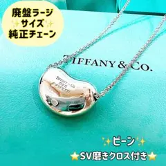 ティファニー⭐️ビーン⭐️ネックレス ラージ⭐️純正チェーン 廃盤サイズ sv925のサムネイル