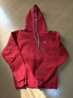 Champion 赤 フード付きパーカー