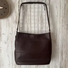 COACH ダークブラウン ショルダーバッグ 9079