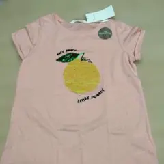 H&M キッズ女の子 Tシャツ ピンク レモン スパンコール 135/140新品のサムネイル