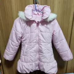 ピンク フリル付き 中綿コート 130サイズ