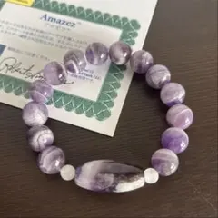 H &E社証明書付アゾゼオ アゼツライト モルガナイト 水晶 ブレスレット