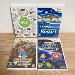 【Wiiソフト】4本セット52 マリオギャラクシー ワンピース リゾート