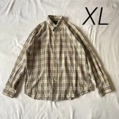 美品 BURBERRY XL ノバチェックBDシャツ ホース刺繍 定番