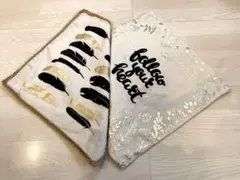 【2枚セット】 クッションカバー 44×45 羽根とメッセージ付き