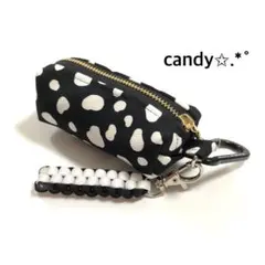 ゴルフボールケース ミニティーホルダー付き✩.*˚ダルメシアン(ブラック)