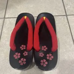 花柄デザインの下駄