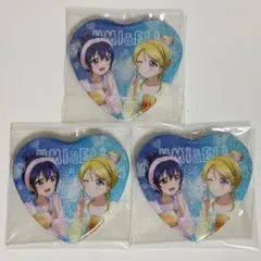 ラブライブ　ハート型缶バッジ　園田海未　絢瀬絵里