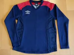 アンブロサッカー長袖シャツ160ネイビー