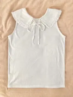 襟付きタンクトップ　Ｍ　ホワイト