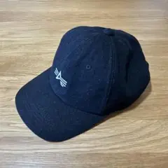 alpha industries ブラック　キャップ