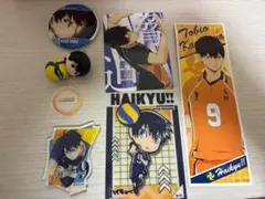 影山飛雄　缶バッチ、マスコットキーホルダー、カード、シール、アクスタセット