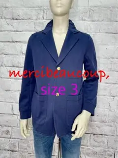 mercibeaucoup, メルシーボークー　襟モコジャケット　サイズ3