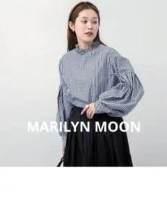 MARILYN MOON タックフリルボリュームブラウス ギンガムチェック 38のサムネイル