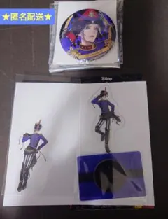 【ツイステ】ヴィル/缶バッジ＆クリアステッカー＆カード