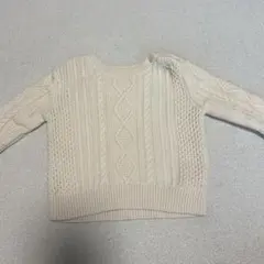 GAP アイボリー ケーブルニットセーター 6-12ヶ月