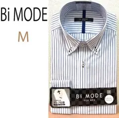 ストライプ　ビジネス　形態安定　長袖　Yシャツ　ブルー　白　M　25019