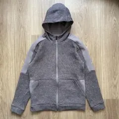 adidas アディダス ジップアップ フーディージャケット グレー