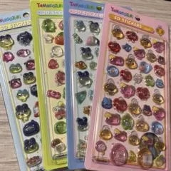 【たまごっち】3Dステッカー　ぷくぷくシール４枚　即発送