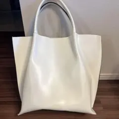 GIANNI CHIARINI ホワイト トートバッグ ポーチ付き