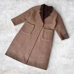 LOWRYSFARM ロングチェスターコート メリノウール リバーシブル 茶系