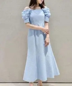 春夏　美品♡SNIDEL オフショルキャミマーメイドワンピース BL