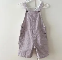 プチバトー 24m/86cm ショートサロペット　オーバーオール