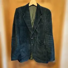 フランス製 ダークグリーン コーデュロイ テーラードジャケット