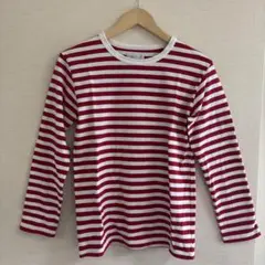 agnès b. 長袖Tシャツ 赤と白のストライプ サイズ1