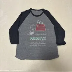 ユニクロ　スヌーピー PEANUTS 七分袖カットソー XLのサムネイル