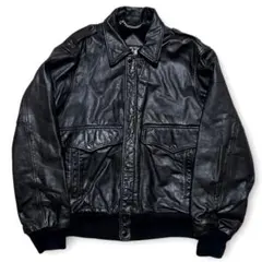 90s vintage レザージャケット 短丈 A2 本革 フライトジャケット