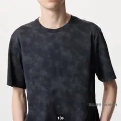 ユニクロ メンズ ドライEX Tシャツ／ガラ ブラック L