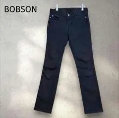 【ボブソン】デニムパンツ 美脚 ストレッチ ジーパン ブラック S