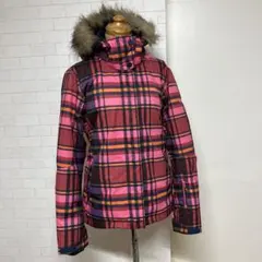 ピンク系チェック柄 スノーボードウェア