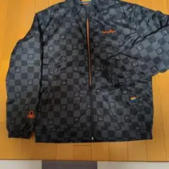 benetton チェック柄ナイロンジャケット
