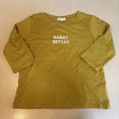 印花五分袖T恤 黃色 2號 只使用一次