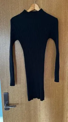 Dazy ブラック リブ編み ハイネック XL