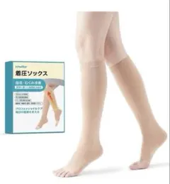 InhwRior 着圧ソックス ハイソックスタイプ 1 級・圧力　Lサイズのサムネイル