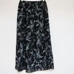 URBAN RESEARCH DOORS ボタニカル柄シフォンロングスカート