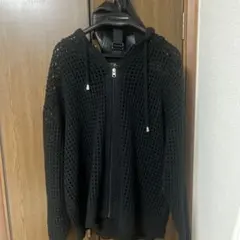 Rings メッシュフルジップパーカー ブラック