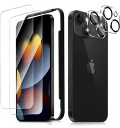 iPhone 15 Plus用フィルム（2枚）＋カメラフィルム（2枚）