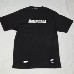 BALENCIAGA ダメージ加工 Tシャツ 黒 並行輸入 - メルカリ