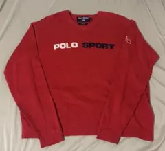 90s ラルフローレン ポロスポーツ コットン Vネックニットプルオーバー