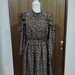 AsknowAsplus花柄フリル付きロングワンピース最終値下げ