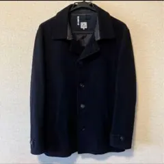 ネイビー ウール ピーコート R.NEWBOLD Lサイズ