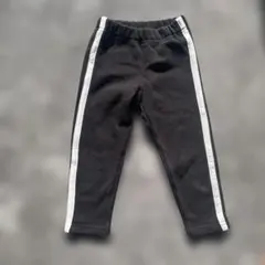 カジュアル黒色ロングパンツ 100cm