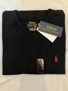POLO Ralph Lauren ブラックVネック Tシャツ M