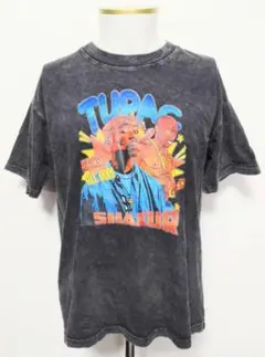 【XLサイズ】トゥーパック　２パック　Tシャツ　半袖　チャコール　ヒップホップ