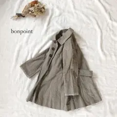 ボンポワン　トレンチ？　チェックコート　/ 春コート　フォーマル 入園式