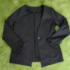 【美品】IEDIT ブラック ノーカラージャケット フォーマル